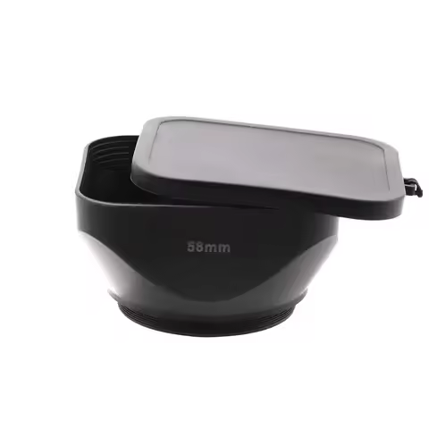 4:3 Format Square DV Camera Lens Hood Screw-on Universal 52mm 58mm with Cap for DV Digital Video Cin