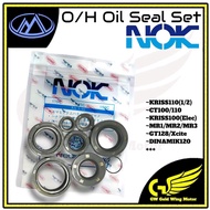 NOK MODENAS OVERHAUL O/H OIL SEAL SET KRISS110 KRISS100 MR1 MR2 MR3 GT128 XCITE DINAMIK CT100 CT110 