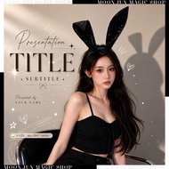 Headband Black Rabbit Ear D-018