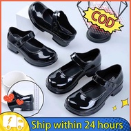 Children's Black Shoes Girl‘s Black High Heels Children's Black School Shoes Uniform Shoes