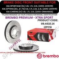 BREMBO GENUINE DISC BRAKE ROTOR (FRONT) FOR KIA SPORTAGE [SL] '10-15YR / OPTIMA [K5, JF, FS] '10-19Y