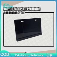 MOTORCYCLE PLATE NUMBER BACK PROTECTOR PAINTED LOGO 4MM BLACK ACRYLIC NEW PLATE NUMBER