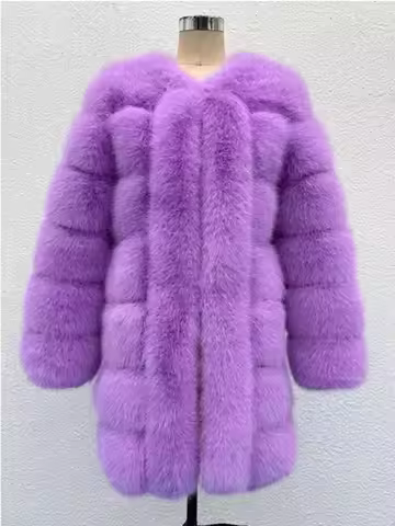 ZADORIN Winter New Long Furry Faux Fur Coat Jackets Woman Thick Warm Fluffy Faux Fur Jacket Causal P