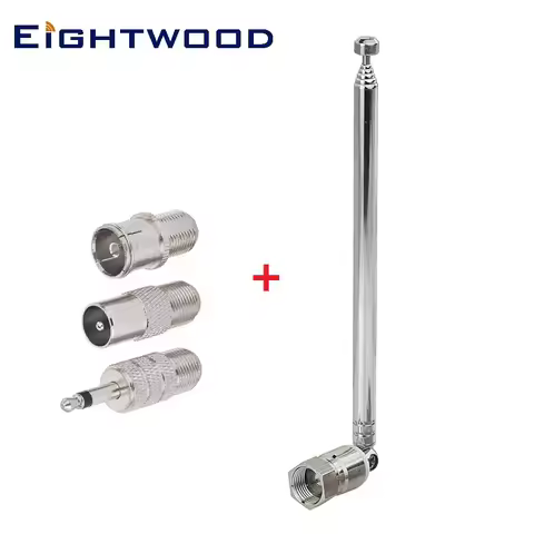 Eightwood 50cm 6-Sections Telescopic FM Radio Antenna for Yamaha Onkyo Denon Pioneer Marantz Bose Wa