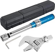 Digital Adjustable Torque Wrench 5-25 NM, 30mm Open-End Steel Torque Wrench, 9×12mm Interchangeable 