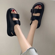 2 0 4 Years Old Summer One Word Thick Sole Women's Roman British College Style Beach Wear Outside