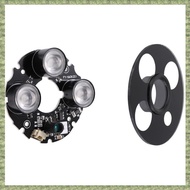 (R Q S E)3 array IR led Spot Light Infrared 3x IR LED board for CCTV cameras night vision (53mm diam