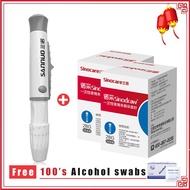 (Free 100 pcs swab)lancing device 1 Pcs Pen + 100pcs lancets for Cupping Therapy and Blood Glucose Meter Test Diabetes