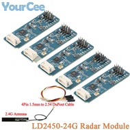 10pcs/1pc LD2450 24G MM Wave Human Body Motion Tracking Trajectory Radar Sensor Module HLK-LD2450 Se