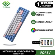 RCB FOREV FV-Q68 USB Type-C 68 Keys Mechanical Gaming Keyboard Backlit Compact Gaming Keyboard