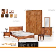 EUREKA 82 Bedroom Set - Queen Bed/ Wardrobe/ Dressing Table/ Bedside Table (Deliver & Installation K