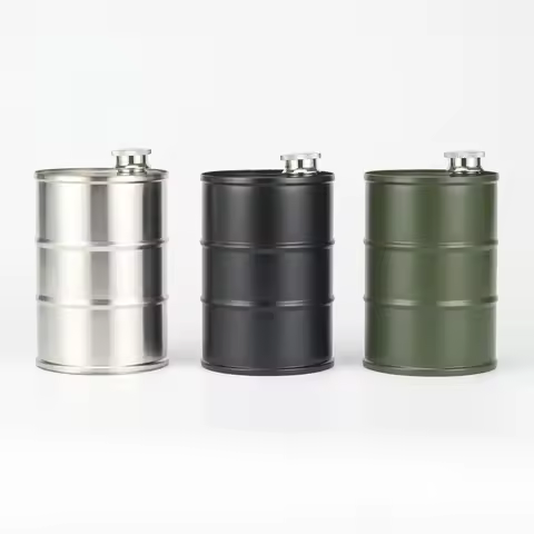 25oz oil tank-designed Stainless Steel Hip Flask Funnel set Pocket Hip Flask gift package Alcohol Wh