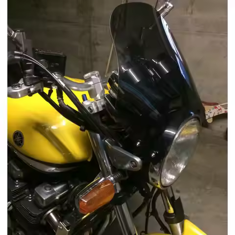 Windscreen For Yamaha SR500 SR400 SR250 SR125 SR 500 400 250 125 Classic Screen Windshield Glass Gra