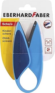 Eberhard Faber Mini Kids 579951 Children's Scissors in Blue, Suitable for Left-Handed and Right-Hand