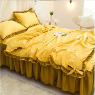 Set Cadar Pengantin Tunang Beropol Bridal Wedding Bedsheet Cotton 4 in 1 Superking Size