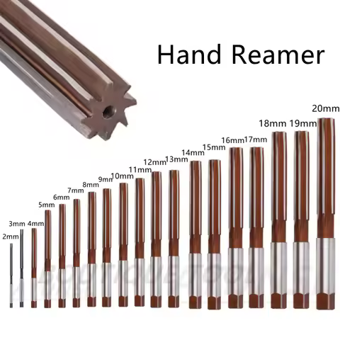 Hand Reamer D2-20mm 2.5/3.5/4.5/5.5/6.5/7.5/8.5mm 5/7/10/17pcs CNC Tool Precision H8 Straight-shank