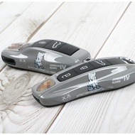 Suitable for New Porsche Taycan Cayenne 718macan Palamela 911Taycan Key Shell Key Cover