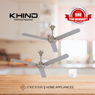 KHIND 56inch STAINLESS STEEL BLADE CEILING FAN WITH REGULATOR CF563W2 (TWIN PACK)