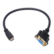 Mini to VGA M/F Connector Cable Adapter Converter 0.3M 1FT