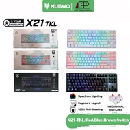 (Free MousePad)NUBWO KEYBOARD(คียบอร์ด)Mechanical Gaming/87Keys รุ่นX21TKL(Blue/Red/Brown)-APP Solution