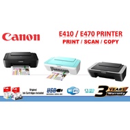 Canon PIXMA Ink Efficient E470 ( WIFI+USB PRINTER ) / E410 Printer ( USB PRINTER ) - Black / Green /