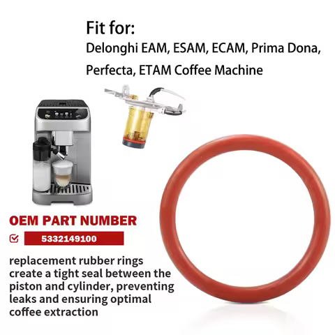 Coffee Machine O Ring Silicone Gasket for Delonghi EAM, ESAM, ECAM, Prima Dona, Perfecta, ETAM Espre