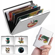 Pemegang kad Card Case Holder Credit Card Harajuku Print Mini Metal Credit Card Holder Convenient Me