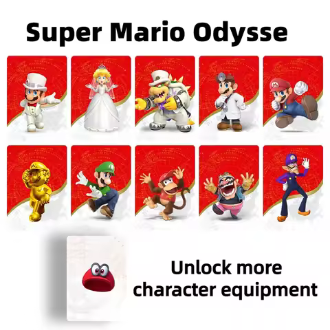 New 10Pcs Mario Mini Card Super Mario Party NFC Card Ten kinds of cute clothing NS Switch 3DS Game S