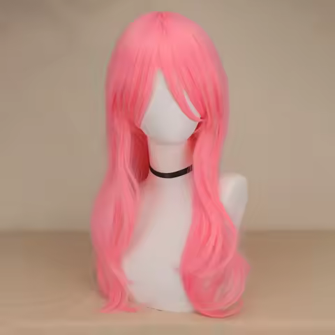 Anime Fluttershy Cosplay Synthetic Wig Long Curly Wave Hair Pink Wig Cosplay Cosplay Wigs Heat Resis