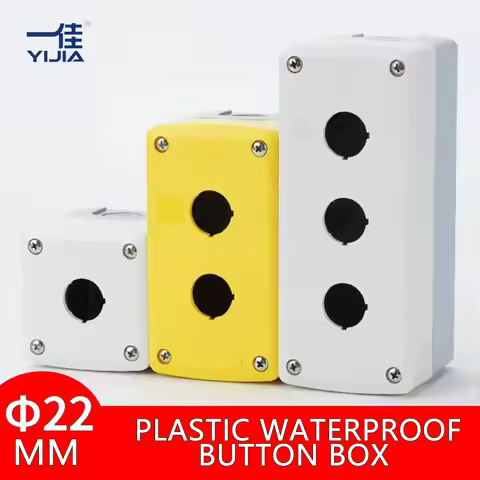 YIJIA IP65 Waterproof Plastic Push Button Control Box 22MM Push Button Switch Box One Hole/Two Holes