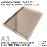 Wooden Frame Diorama Base Model A3 32cm x 42cm - Wooden Model Base