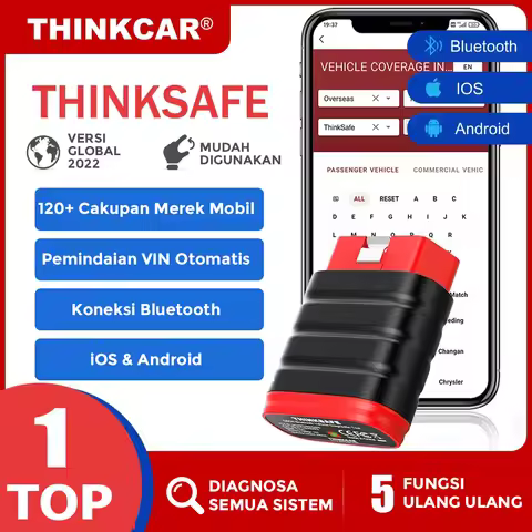 THINKCAR THINKSAFE OBD2 Bluetooth Automotive Scanner All System Oil SAS ABS TPMS EPB Reset OBD Car D