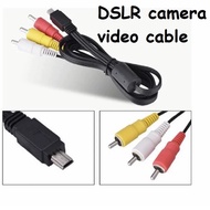 Camera Audio Video AV Cable Mini USB to 3 RCA for Canon EOS 5D2 5D Mark III 6D 7D 60D 70D 700D 760D 