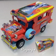 2022Miniature Philippine Jeepney Diecast Metal Pull Back Action Red