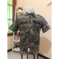 KEMEJA ABERCROMBIE & FITCH a&F Short Camouflage Shirt