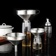 Stainless Steel Funnel Kitchen Oil Liquid Funnel Metal Funnel with Detachable Filter Wide Mouth Funn