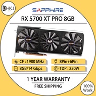 USED SAPPHIRE RX 5700 XT BE 8G GDDR6 Gaming Graphics Card 5700XT BE GPU 2560SP 1980MHz 256bit 14000M