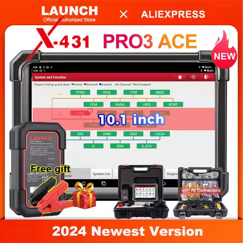LAUNCH X431 PRO3 ACE Car Diagnostic Tool Key Programming ADAS Topology Map CAN FD Full System OBD2 S