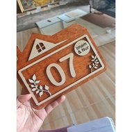 House numbers aesthetic wall display/s laser/s wall display/s playwood house number/s character/s mi