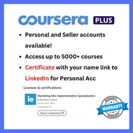 Coursera Plus Seller Account l Professional Certificate 1 months subscription with warranty