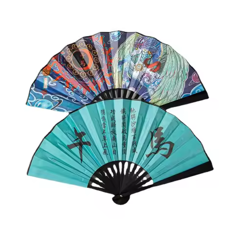 Folding Fan Silk Fabric 8-Inch Fan Silk Fan 8-Inch For Collectible Performance Gift