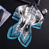 Khăn lụa vuông 90x90cm nữ Khăn quàng cổ chất mềm hoạ tiết rừng cây thổ cẩm cổ điển thời trang xuân h