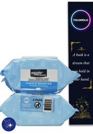 Equate Beauty Makeup Remover Cleansing Towelettes, 40 Count, 2 Pack and Bookmark Gift of YOLOMOLO Eq