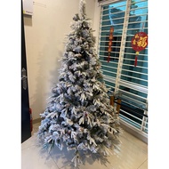 Flocking White Christmas Tree X-2218S 6ft 7ft 10ft 180cm, 210cm, 300cm 白聖誕樹 白圣诞树 Pokok Krismas [READ