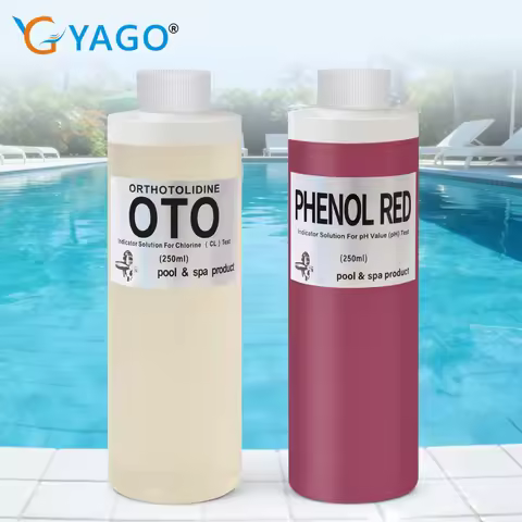 250ml Pool Water Test Kit PH Indicator Phenol Red OTO Chlorine Tester Liquid for Swimming Pool Spa H