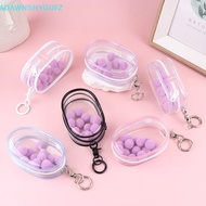 Adfz 1Pc Jewelry Organizer Transparent Storage Box Pouch Mystery Box Plastic Box Cute Doll Bag With Keychain Dustproof Case SG