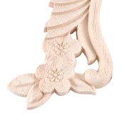 Miniature Wooden Vintage Wood Carved Corner Decal Wall Lamp Wall-Furniture Doors Decorative