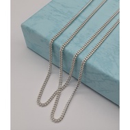 AG Avenue Silver 925 DanKou Necklace 05 光身單扣纯银项链 Rantai Leher Pure 925 Silver