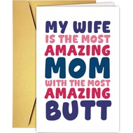 [Coisíní] Birthday Card for Wife Heartfelt Birthday Card Gift for Wife with Envelope Funny Card