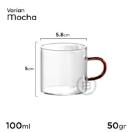 Tea Cup Borosilicate Mini 100ml Cangkir Gelas Teh Kecil Kaca Pegangan Warna Warni Cantik